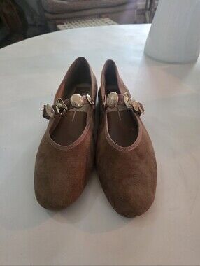 NWOB Dolce Vita Light Brown Suede Relan Mary Jane Ballet Flat, Size 10.5